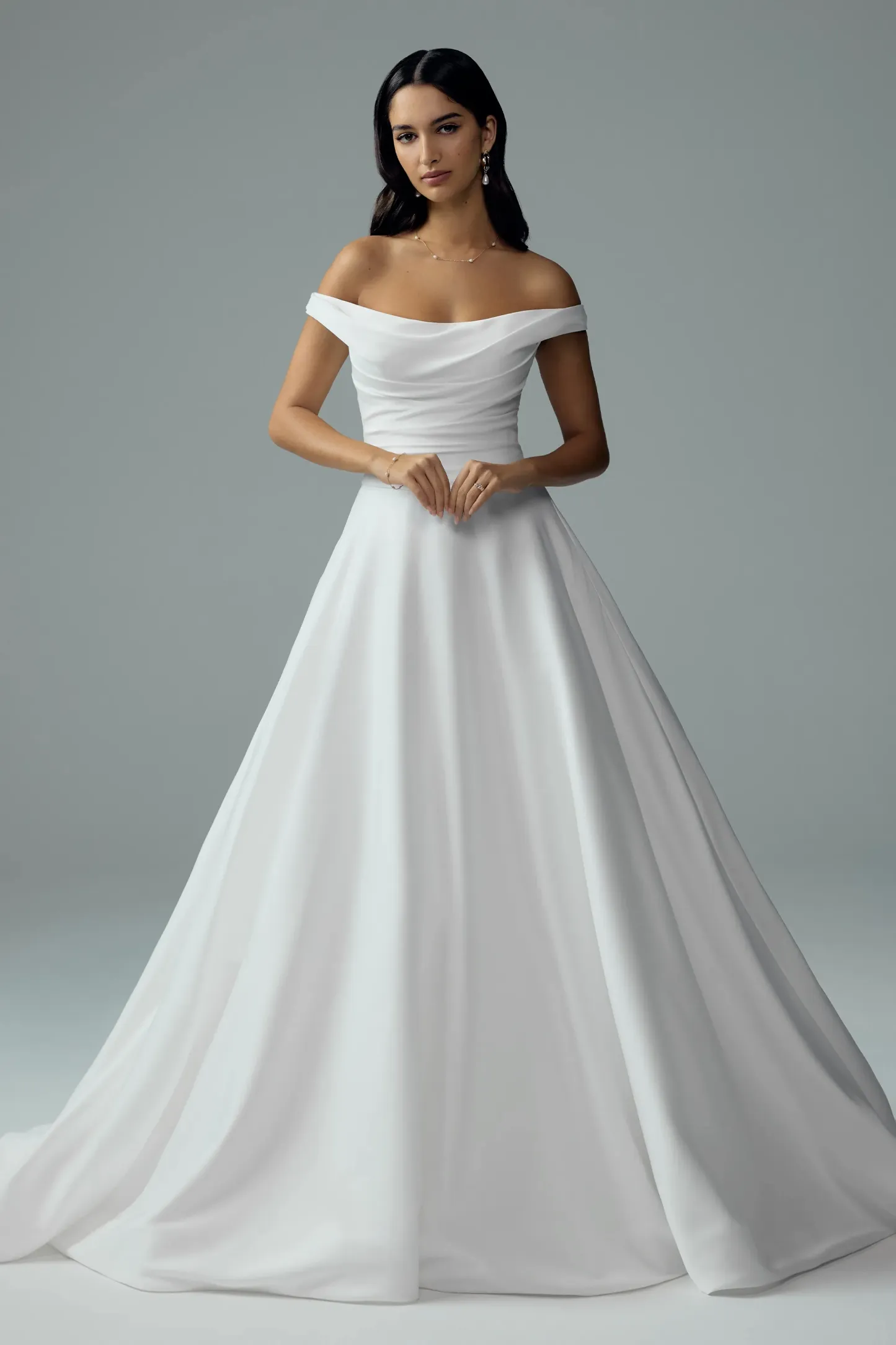 Beautiful Satin Ballgown Wedding Dress with Pockets #Sophia Tolli Y3207