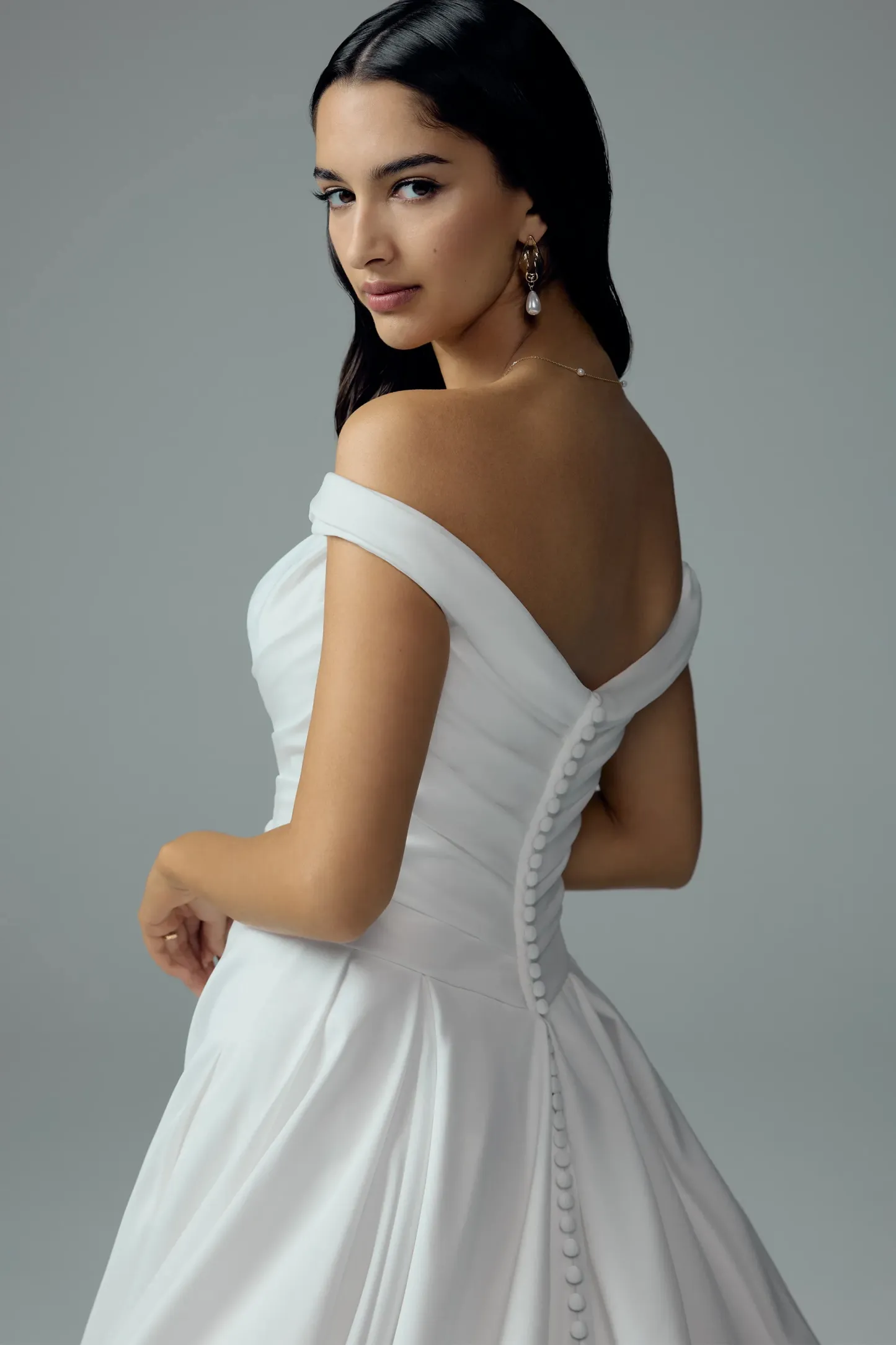Beautiful Satin Ballgown Wedding Dress with Pockets #Sophia Tolli Y3207