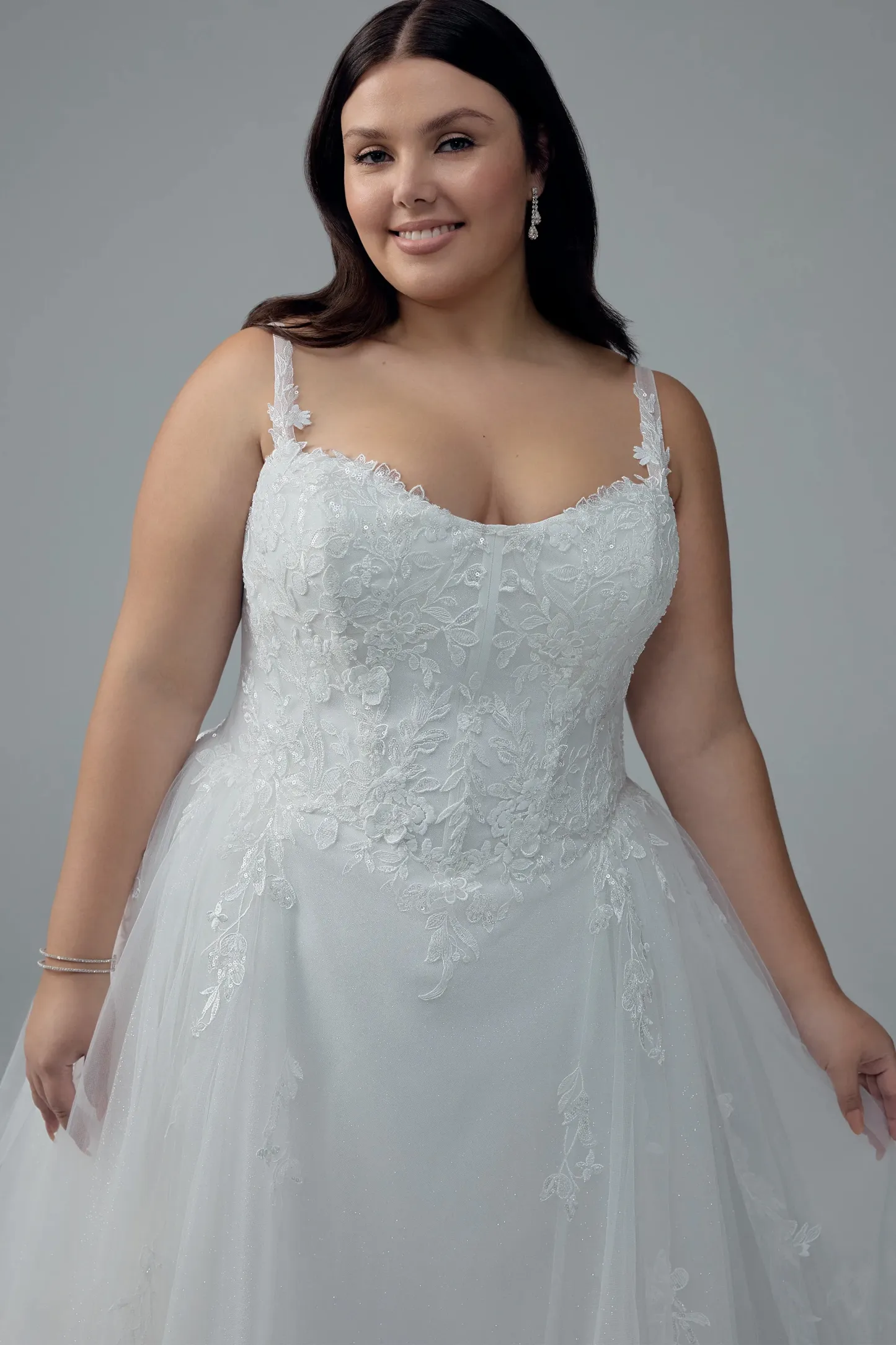 Ethereal A-line Bridal Gown with Floral Details #Sophia Tolli Y3209
