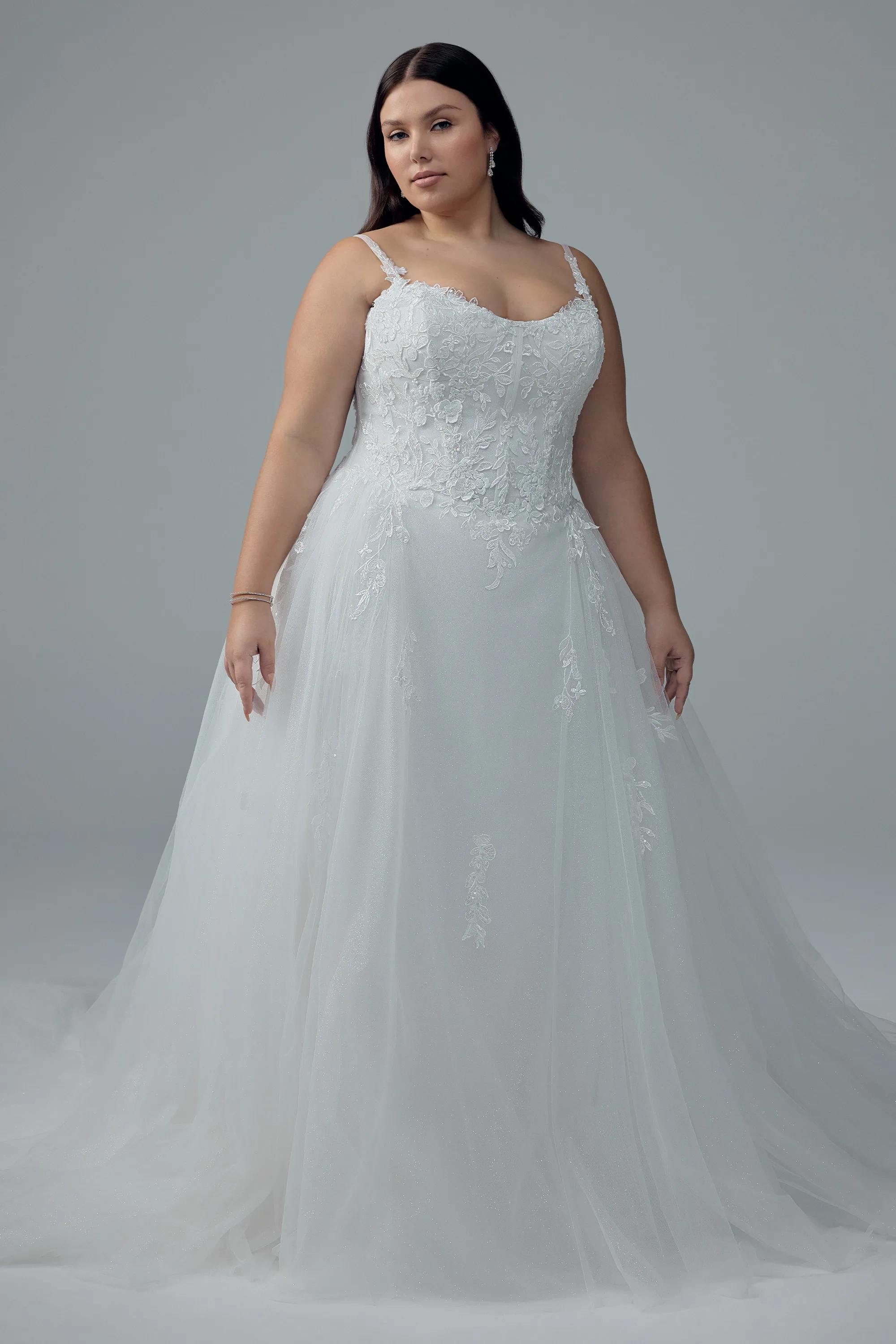 Ethereal A-line Bridal Gown with Floral Details #Sophia Tolli Y3209