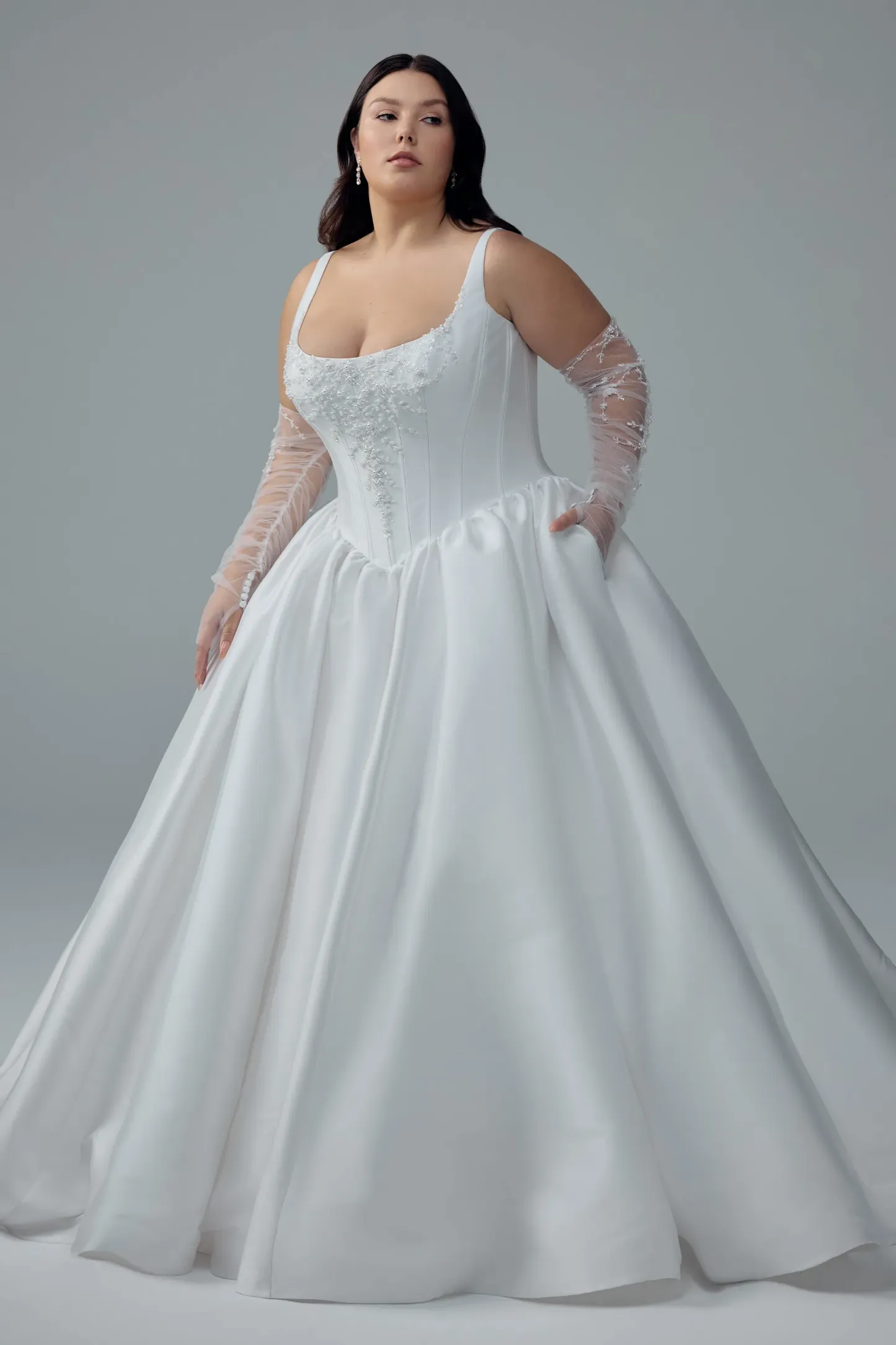 Princess Scoop Corset Wedding Dress #Sophia Tolli Y3213LB