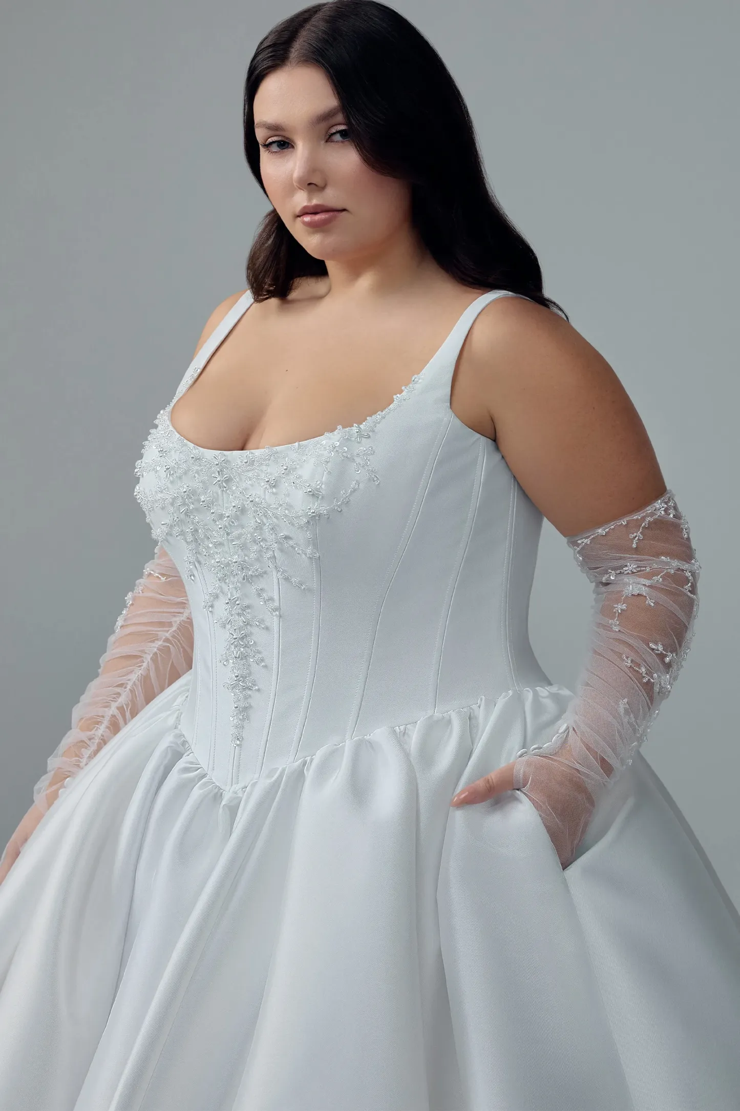 Princess Scoop Corset Wedding Dress #Sophia Tolli Y3213LB