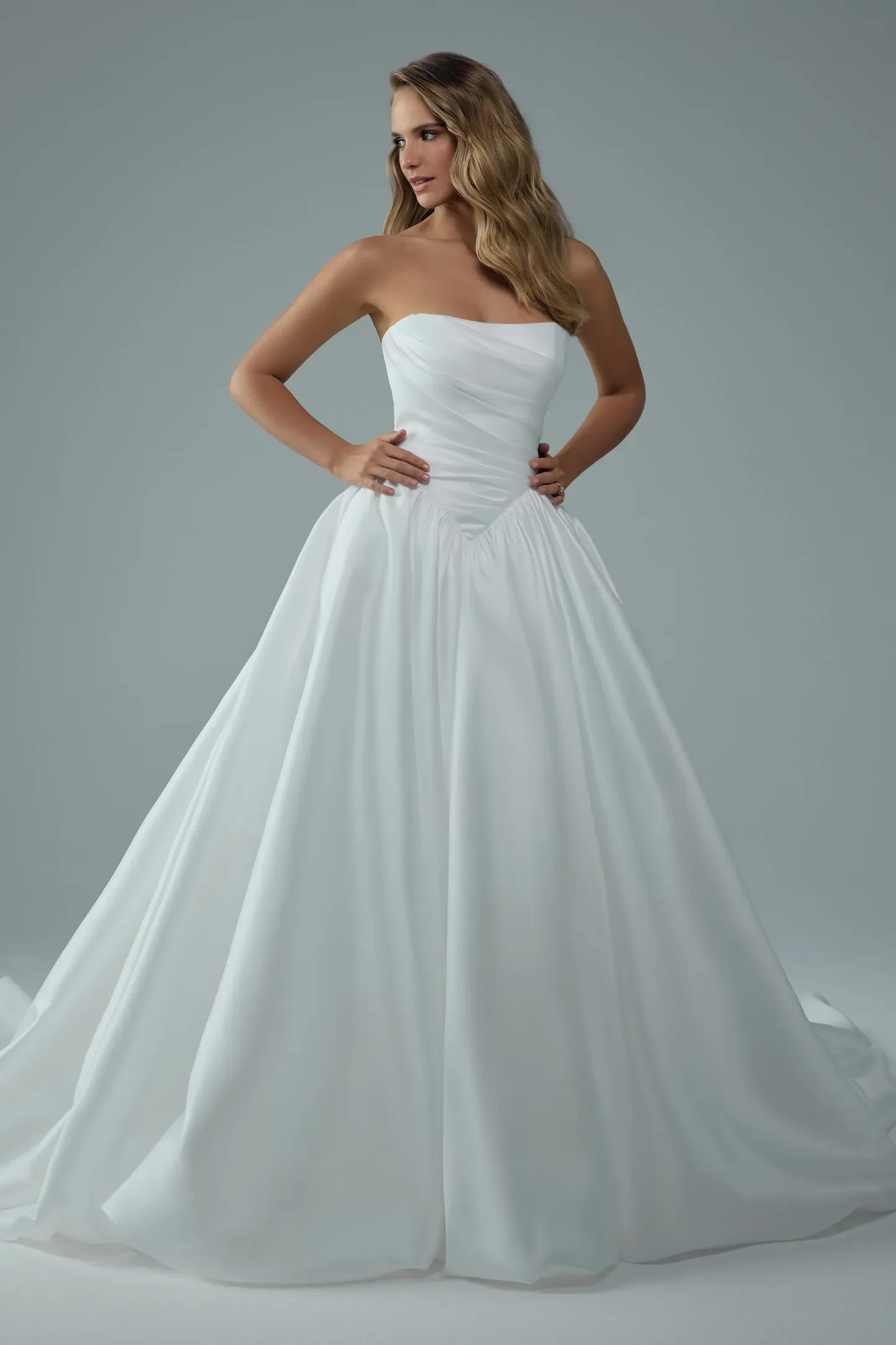 Strapless Ballgown Wedding Dress with Bubble Hem #Sophia Tolli Y3225