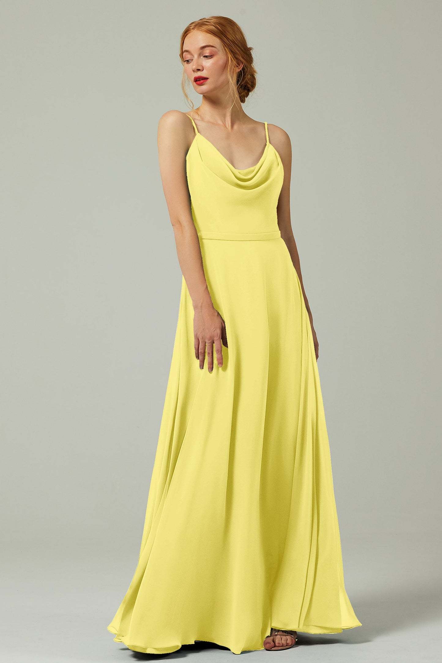 A-Line Floor Length Chiffon Bridesmaid Dress CB0322