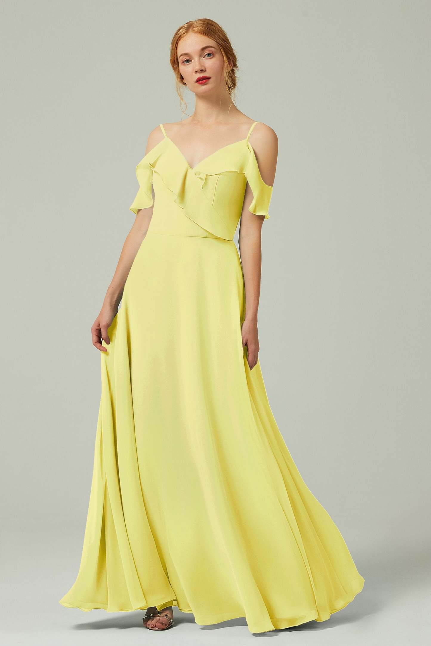 A-Line Floor Length Chiffon Bridesmaid Dress CB0326