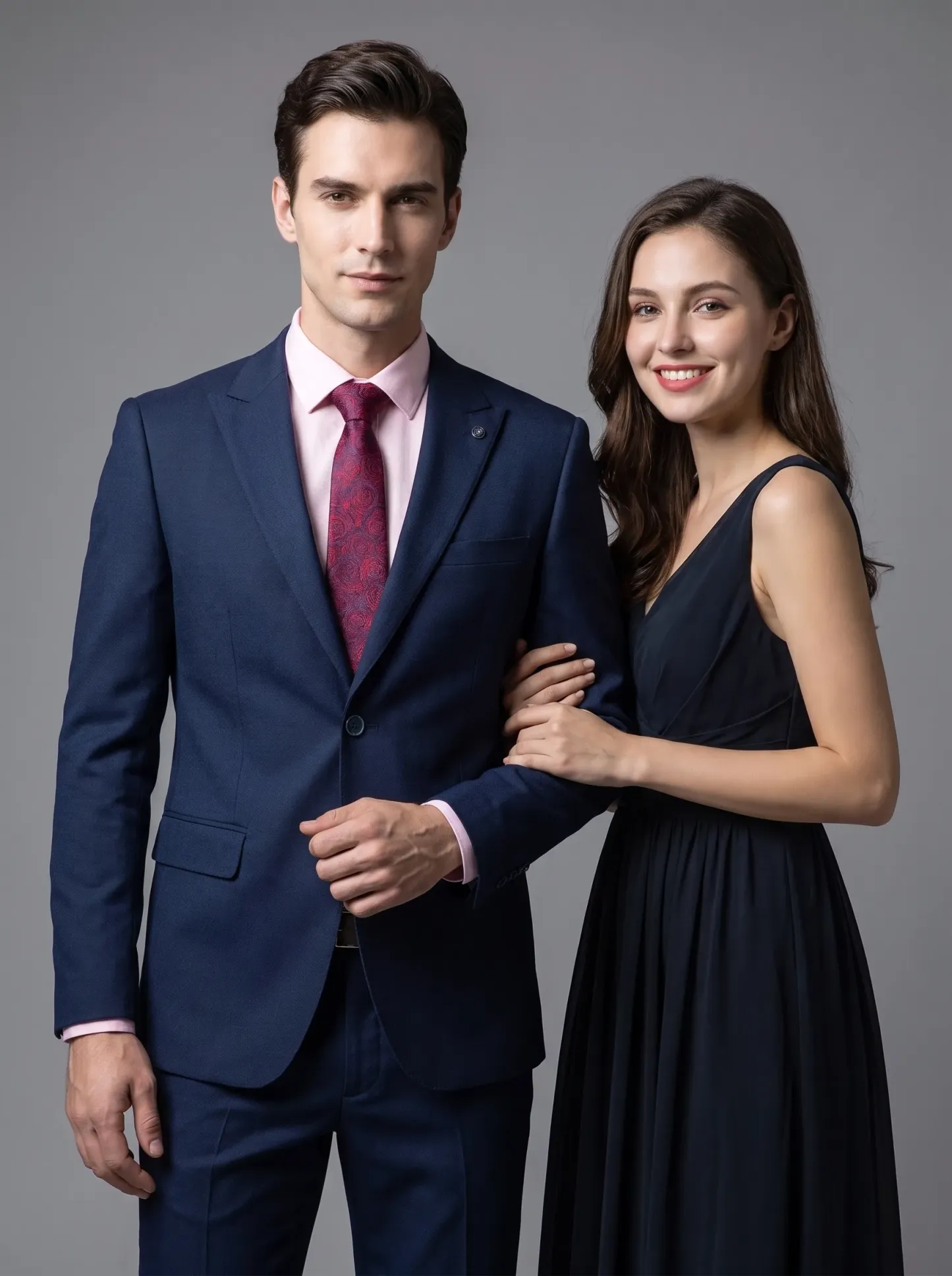 [Copy]Classic Black Single-Breasted Formal Suit | Men's Modern Slim Fit Notch Lapel 2-Piece Tuxedo