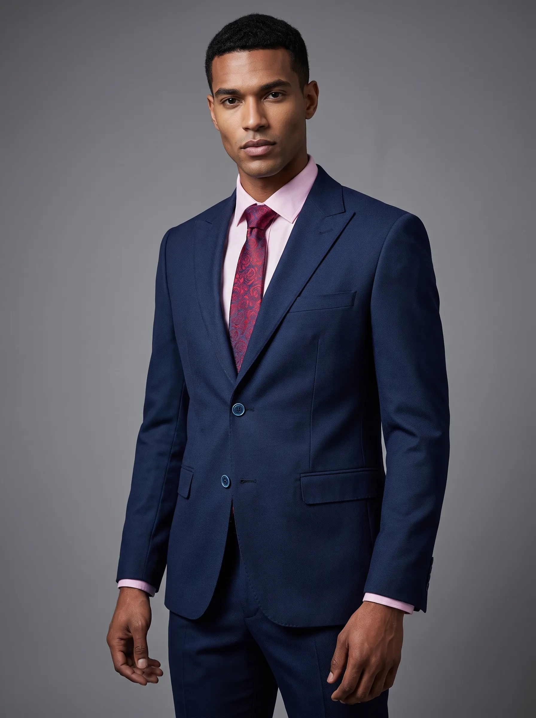 [Copy]Classic Black Single-Breasted Formal Suit | Men's Modern Slim Fit Notch Lapel 2-Piece Tuxedo