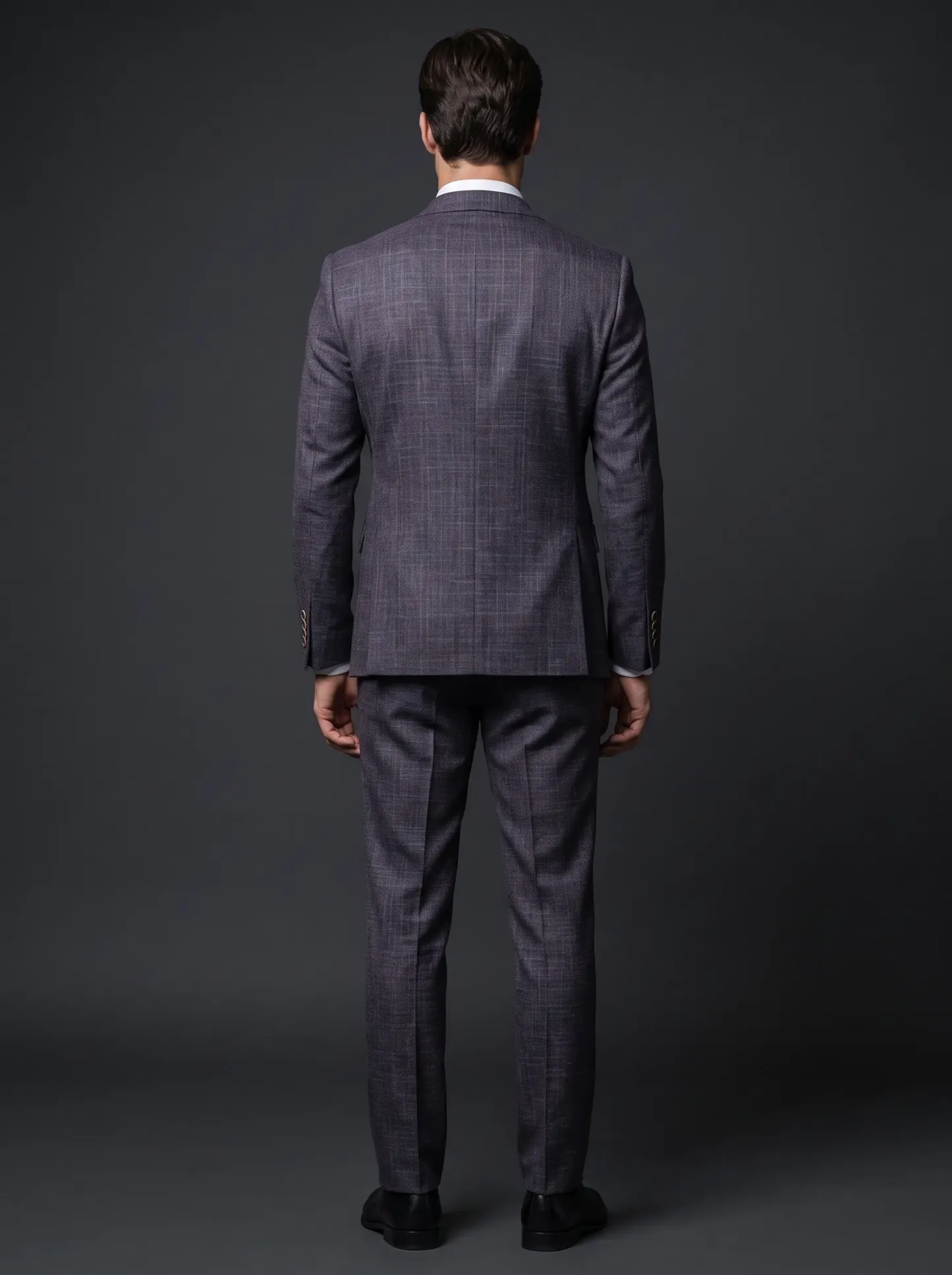 [Copy]Dapper Charcoal Pinstripe 3-Piece Formal Suit | Men's Modern Slim Fit Notch Lapel Business Tuxedo