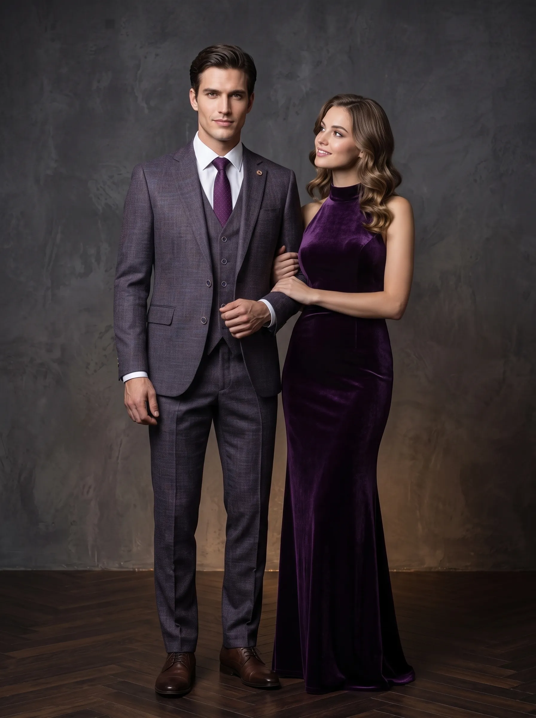 [Copy]Dapper Charcoal Pinstripe 3-Piece Formal Suit | Men's Modern Slim Fit Notch Lapel Business Tuxedo