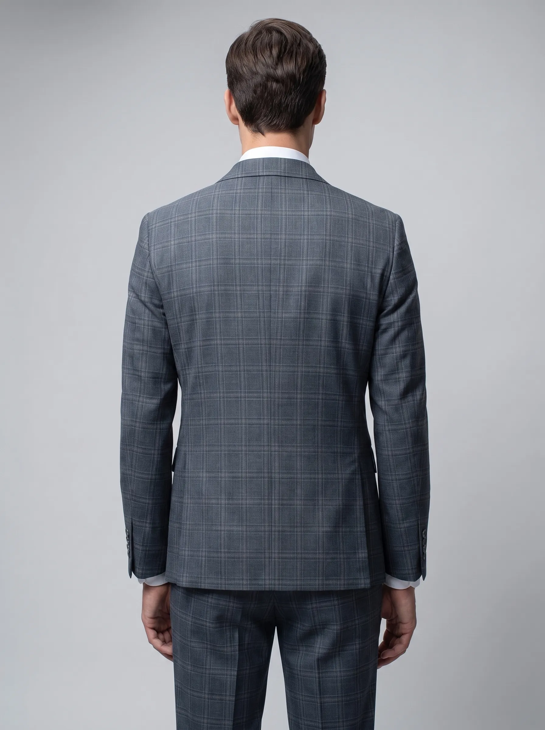 [Copy]Dapper Medium Grey Pinstripe 3-Piece Formal Suit | Men's Modern Slim Fit Notch Lapel Business Tuxedo