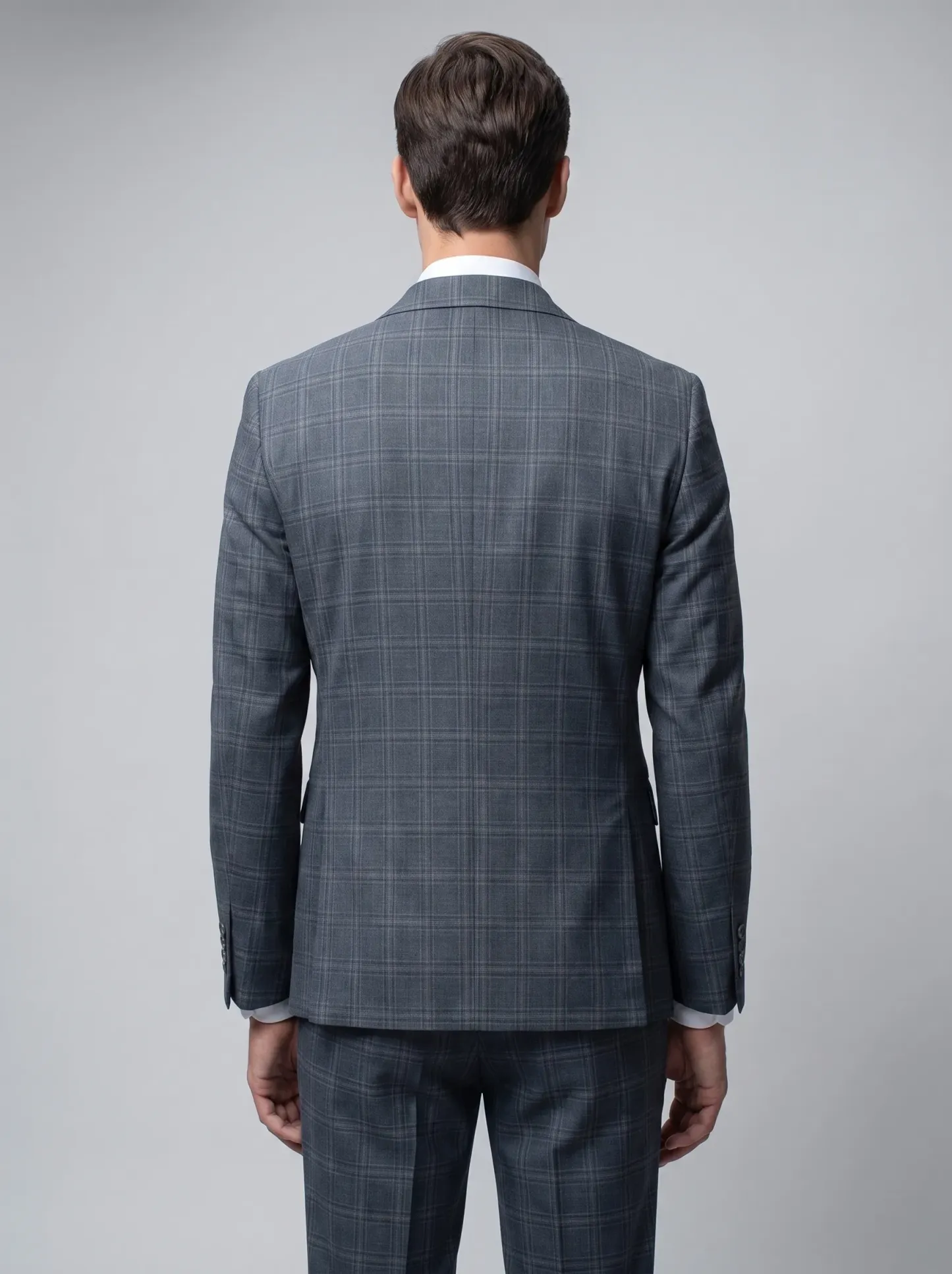[Copy]Dapper Medium Grey Pinstripe 3-Piece Formal Suit | Men's Modern Slim Fit Notch Lapel Business Tuxedo