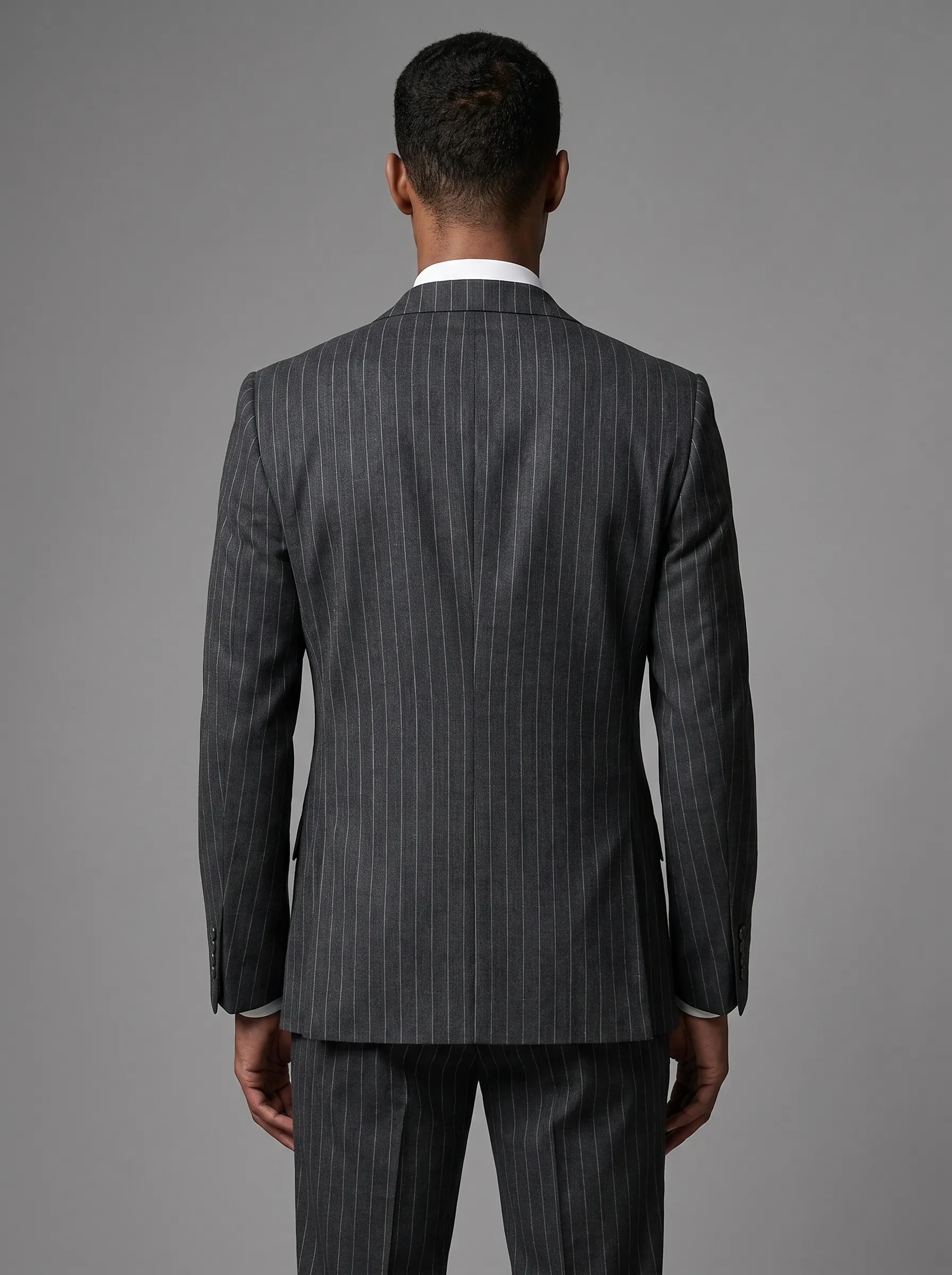 [Copy]Dapper Medium Grey Plaid Double-Breasted Suit | Men's Slim Fit Peak Lapel 2-Piece Formal Tuxedo