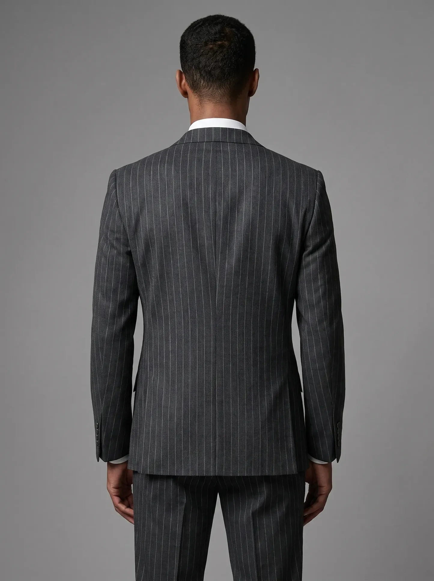 [Copy]Dapper Medium Grey Plaid Double-Breasted Suit | Men's Slim Fit Peak Lapel 2-Piece Formal Tuxedo