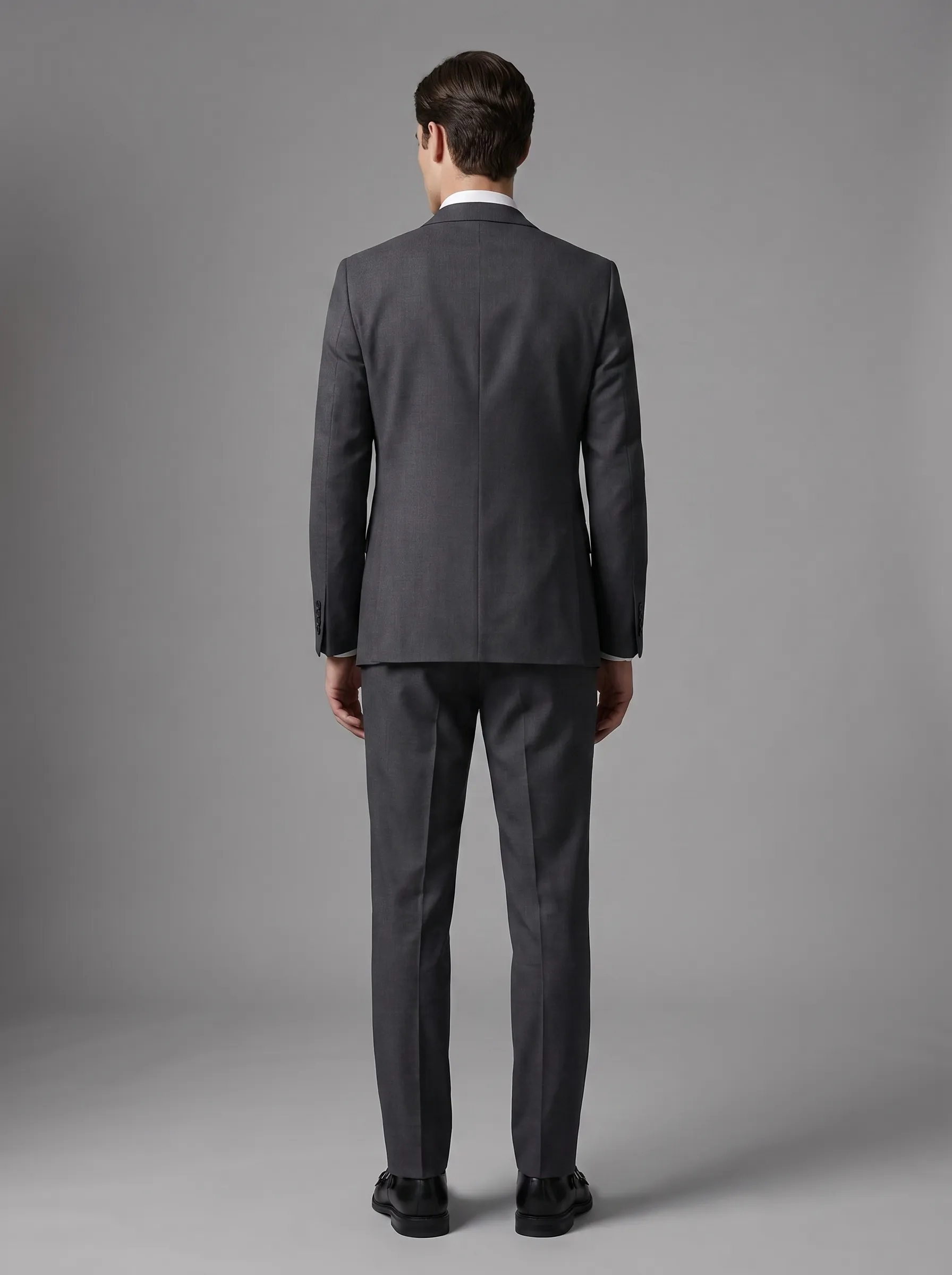 [Copy]Classic Jet Black Double-Breasted Suit | Men's Modern Slim Fit Peak Lapel 2-Piece Formal Tuxedo