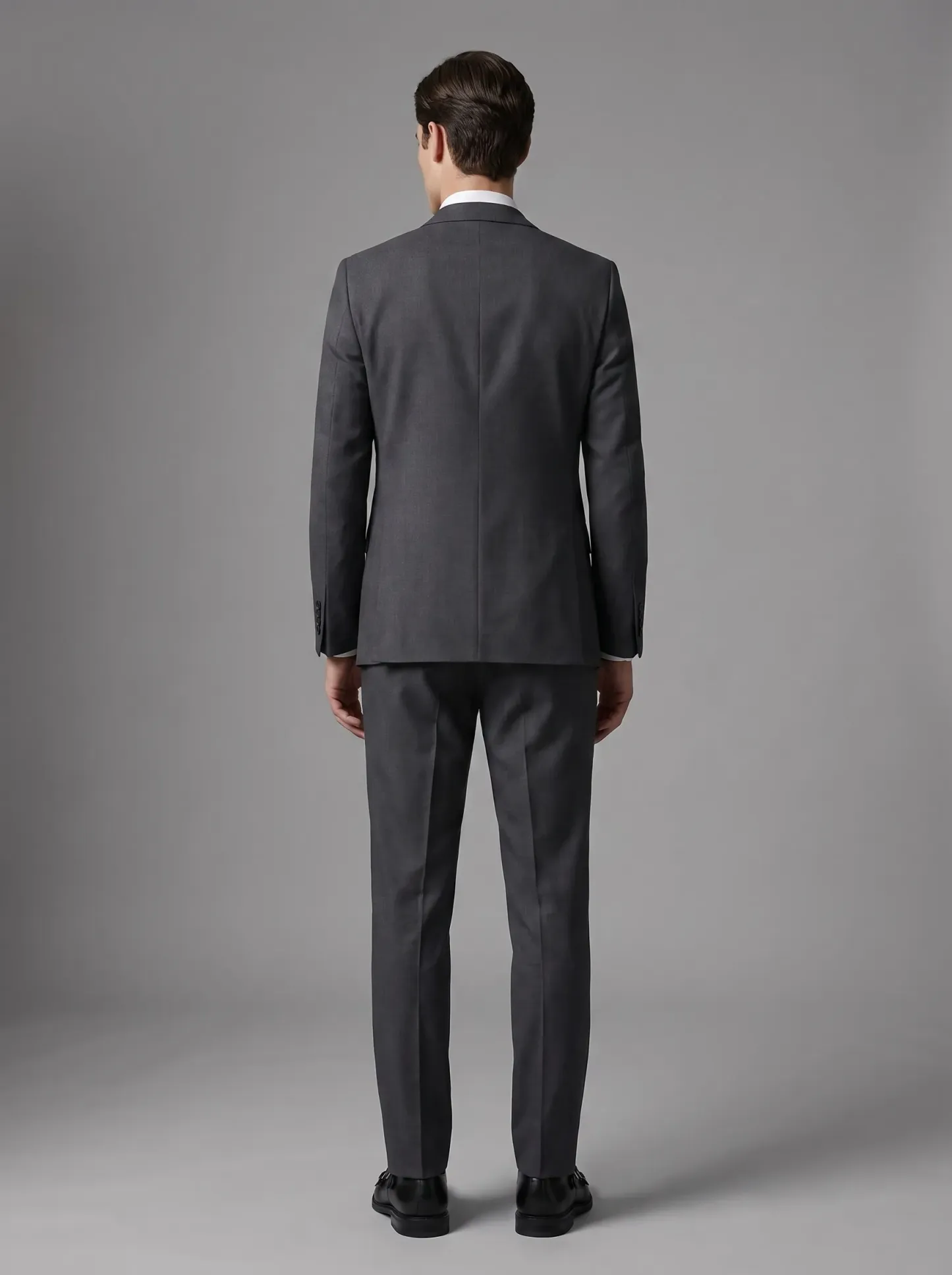 [Copy]Classic Jet Black Double-Breasted Suit | Men's Modern Slim Fit Peak Lapel 2-Piece Formal Tuxedo