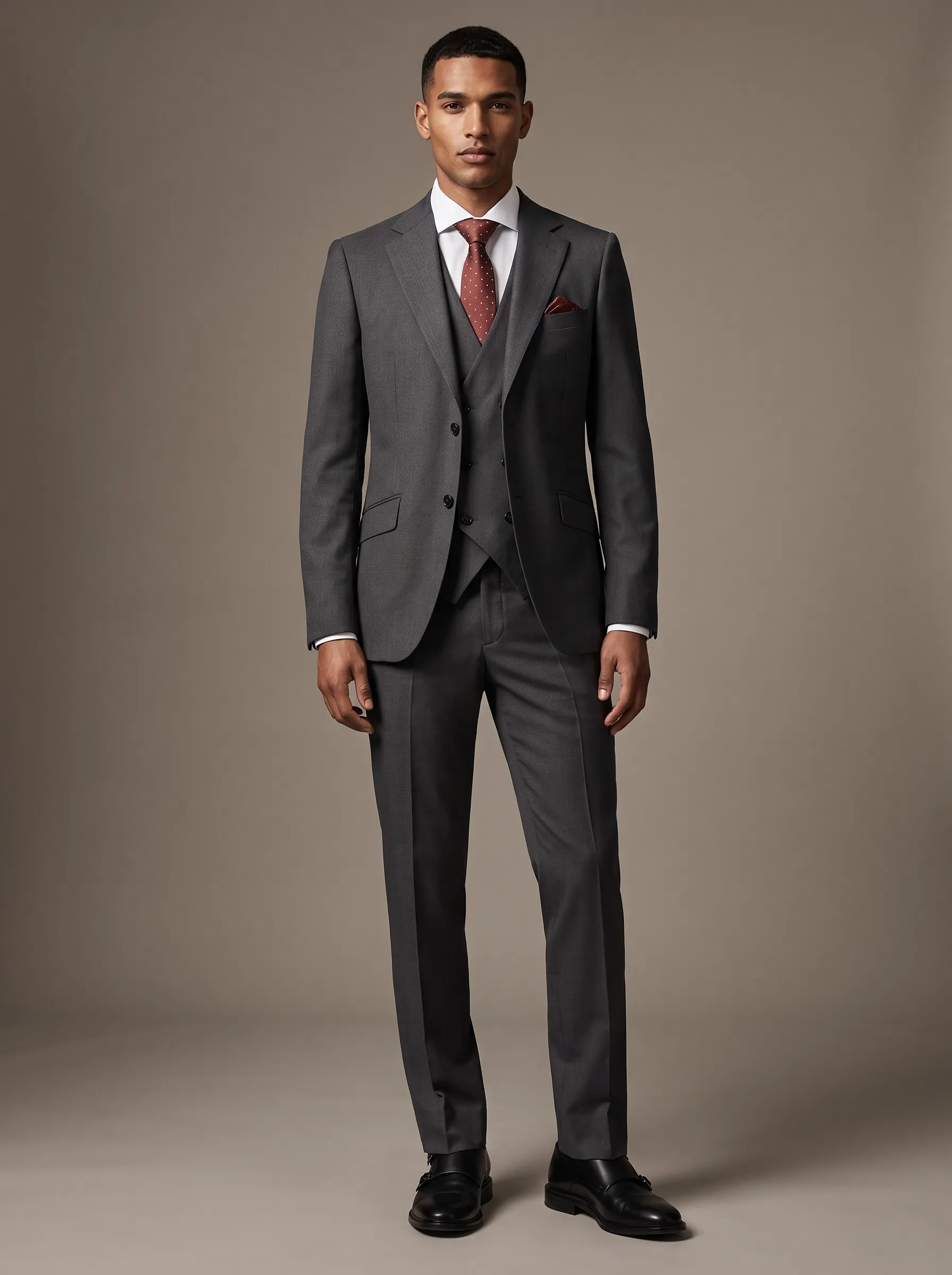 [Copy]Classic Jet Black Double-Breasted Suit | Men's Modern Slim Fit Peak Lapel 2-Piece Formal Tuxedo