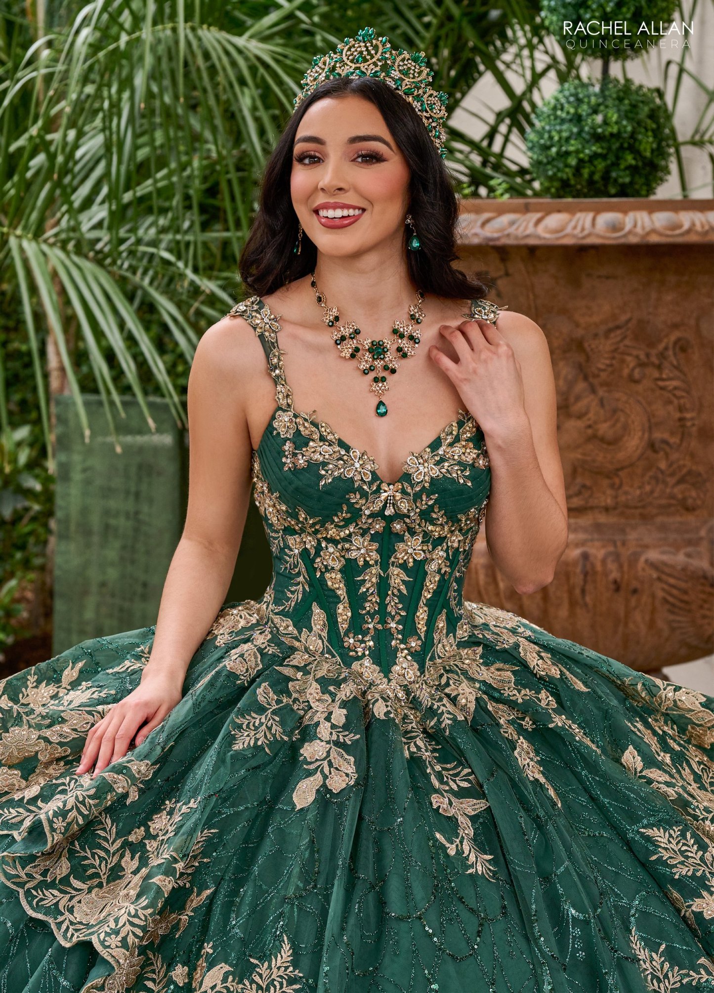 Unique Glitter Tulle Applique Beading Quinceanera Ball Gown #RQ3140