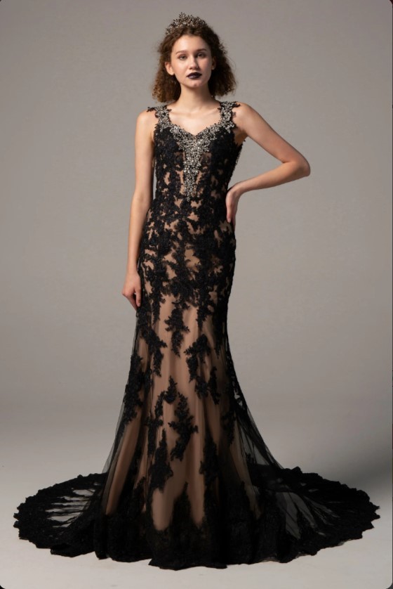 Trumpet-Mermaid Court Train Tulle Wedding Dress CW2332