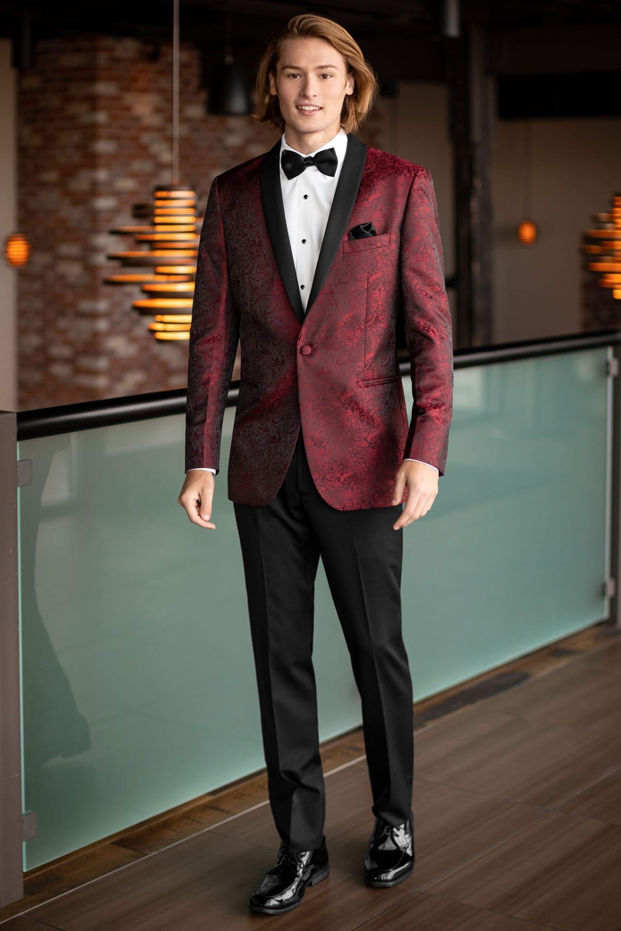 (Rent) APPLE RED PAISLEY ARIES MARK OF DISTINCTION | STYLE 122
