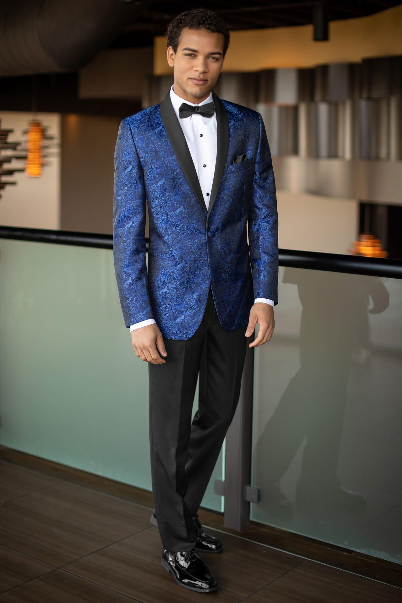 (Rent) COBALT BLUE PAISLEY ARIES MARK OF DISTINCTION | STYLE 132
