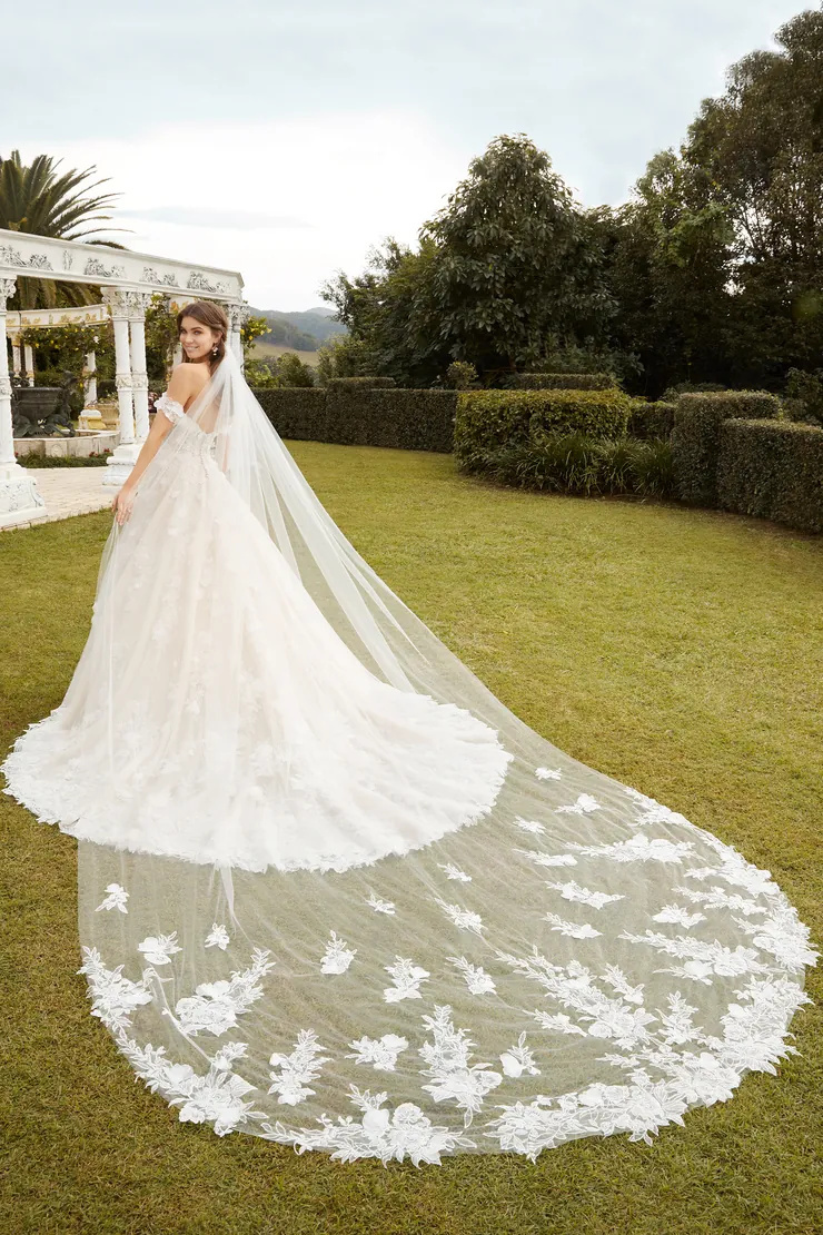 Opulent A-Line Wedding Dress With Floral Lace #ST1222