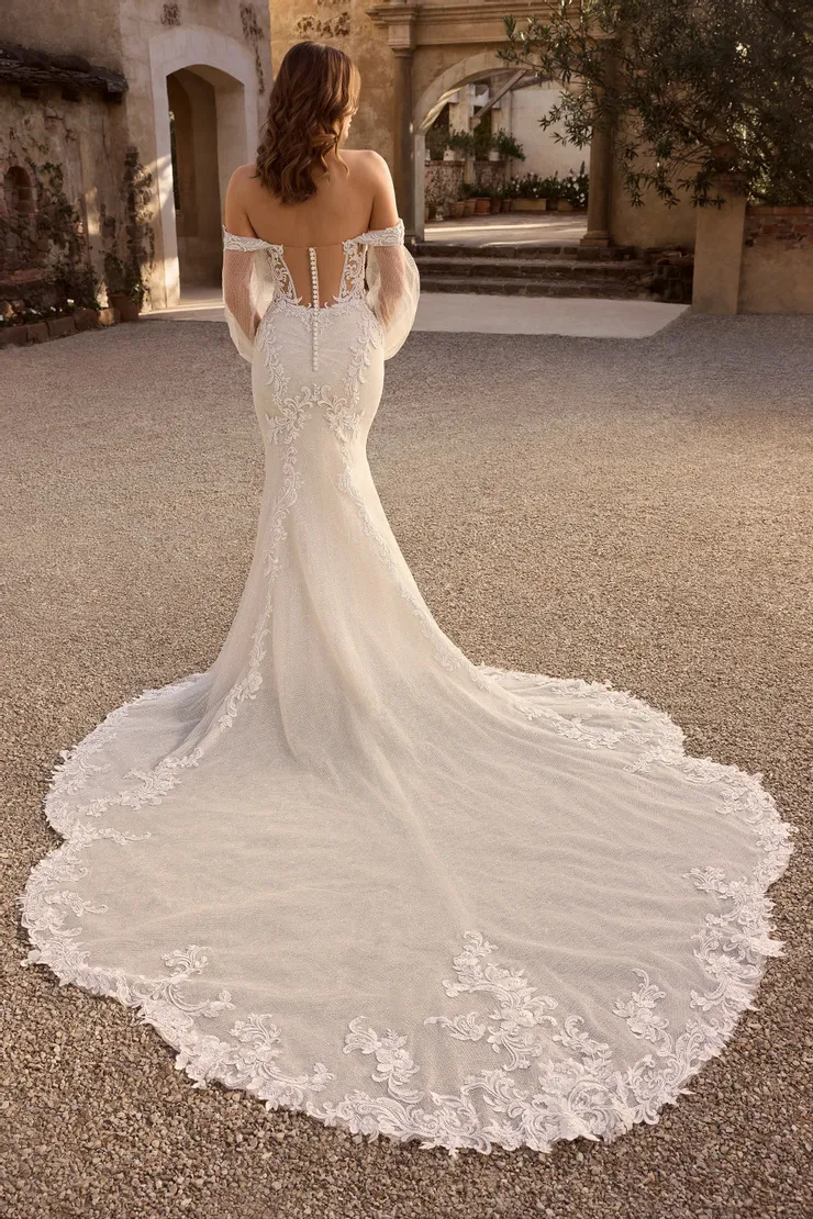 Unique Gold Wedding Gown With Sexy Skirt Split # ST636