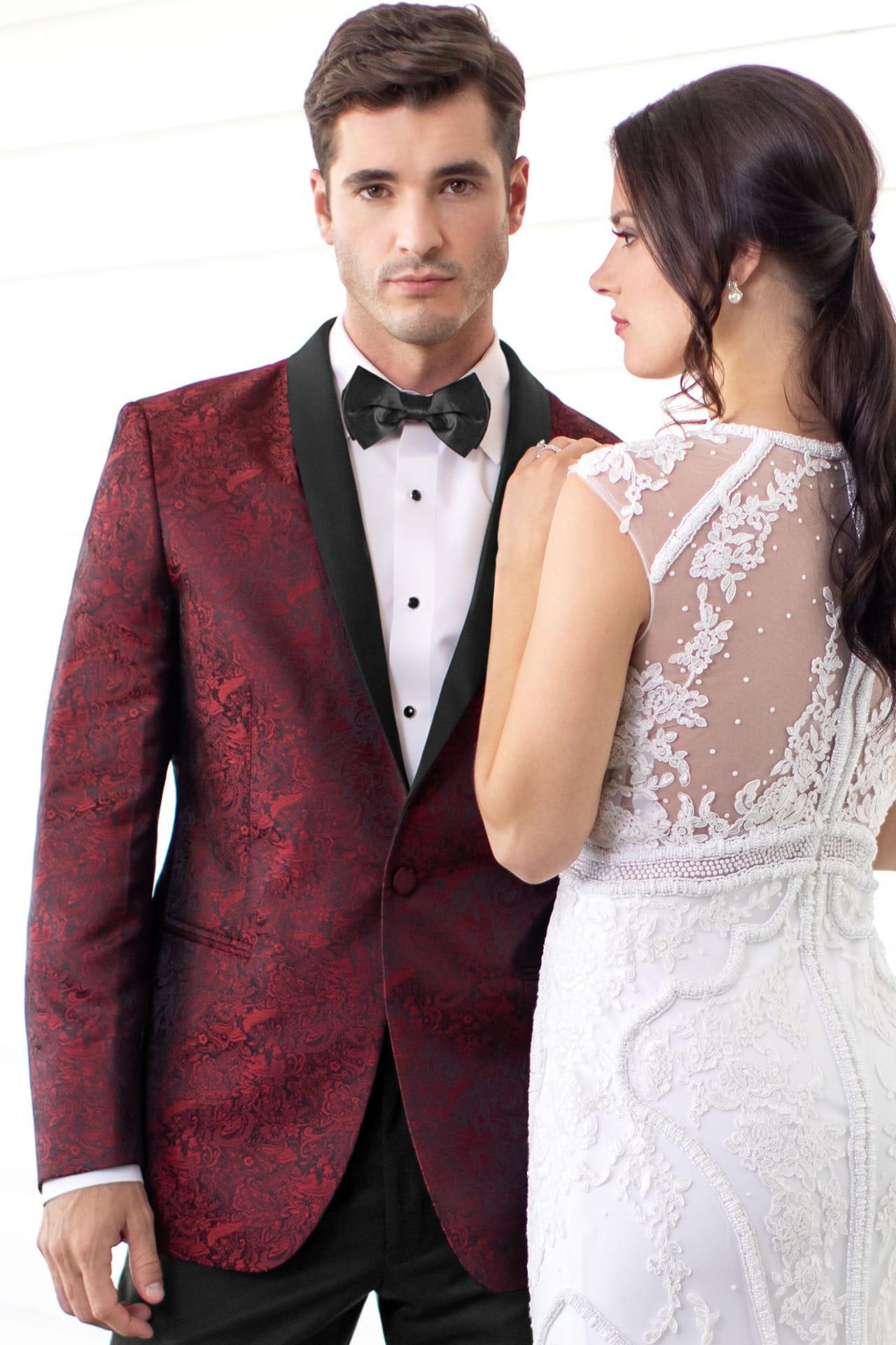 (Rent) APPLE RED PAISLEY ARIES MARK OF DISTINCTION | STYLE 122