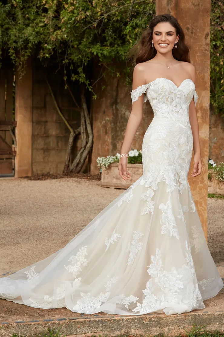 Sexy Off The Shoulder Mermaid Wedding Dress #Y12245