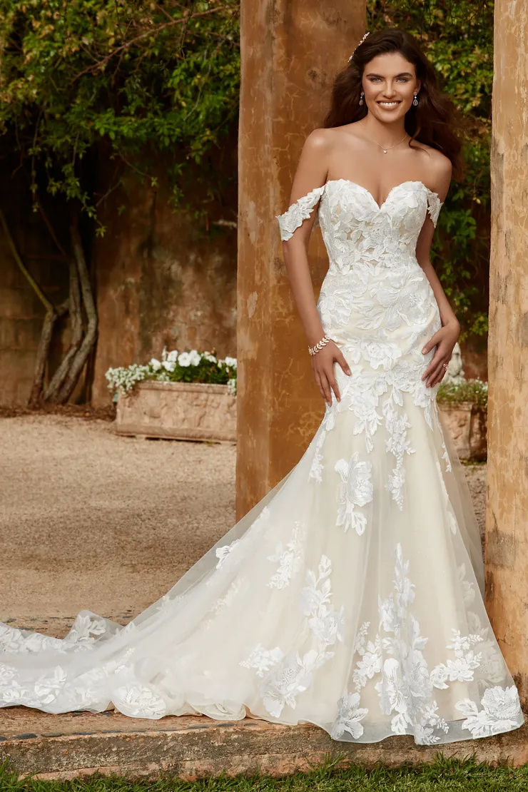 Sexy Off The Shoulder Mermaid Wedding Dress #Y12245