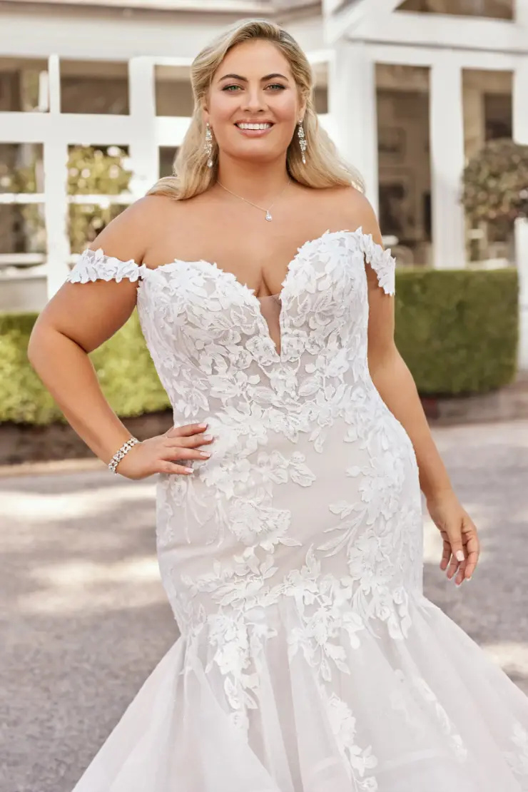 Sexy Off-Shoulder Mermaid Wedding Dress #Y22262