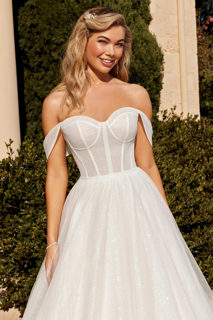 Ball Gown Wedding Dress With Corset Back # Y3103