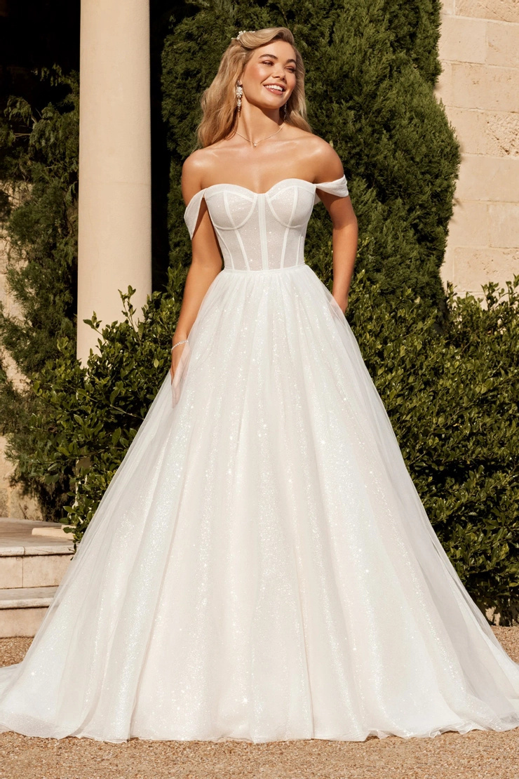 Ball Gown Wedding Dress With Corset Back # Y3103