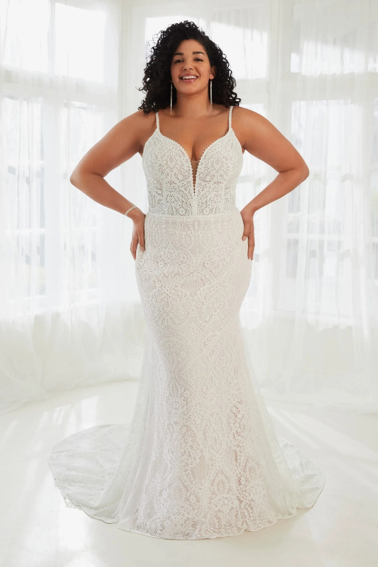 Sheath Wedding Dress With Allover Lace # Y3111