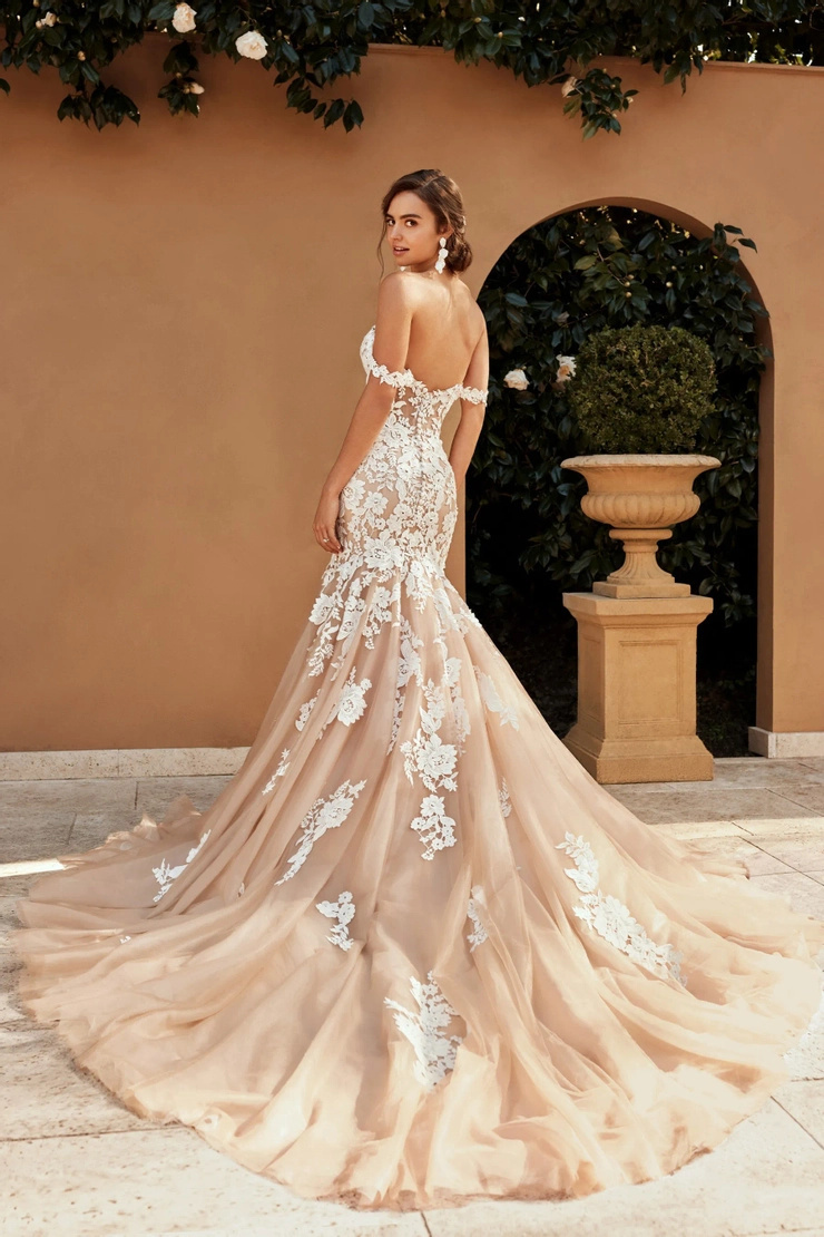 Black Wedding Dress With Flared Skirt # Y3116