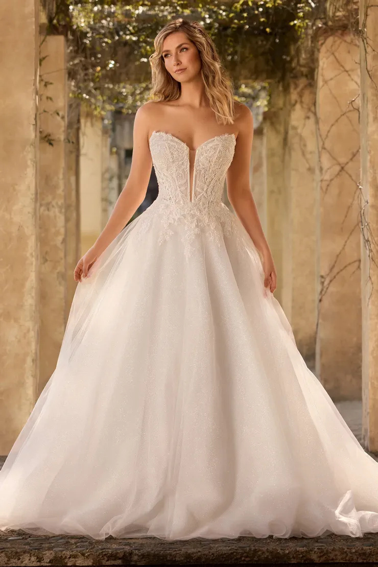 Glamorous Ball Gown With Sexy V-Neckline # Y3157