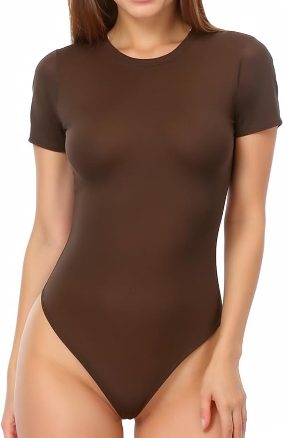 Women's Round Neck T Shirts Basic Bodysuits