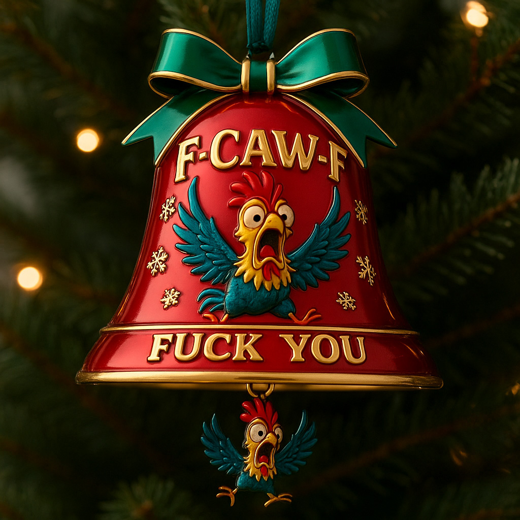 The “F-CAW-F” Holiday Bell Ornament