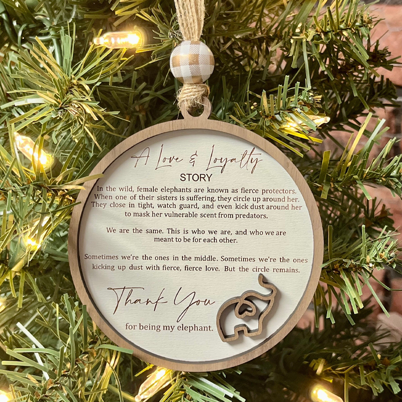 Sisterhood Elephant Ornament