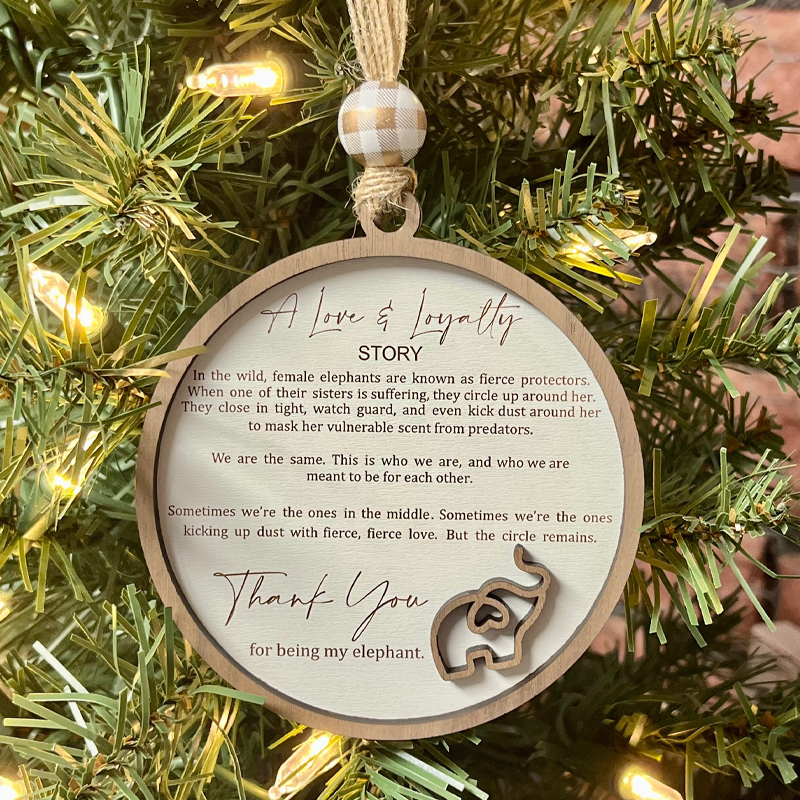Sisterhood Elephant Ornament