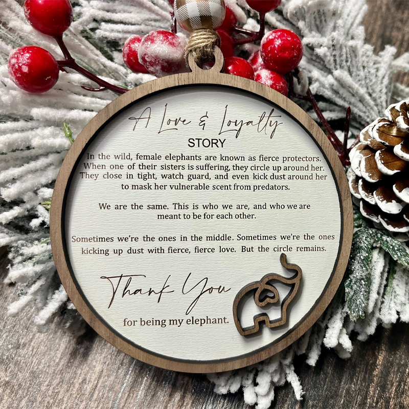 Sisterhood Elephant Ornament