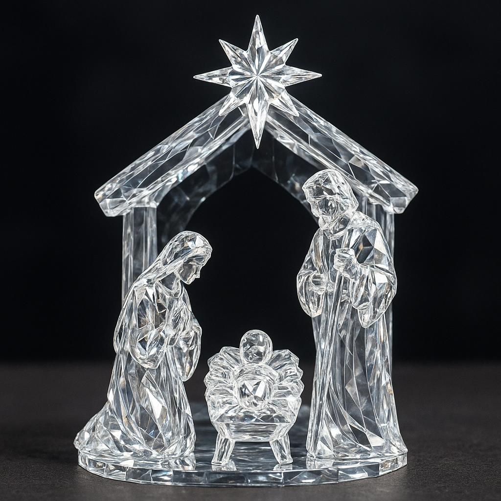 Crystal Nativity Scene 