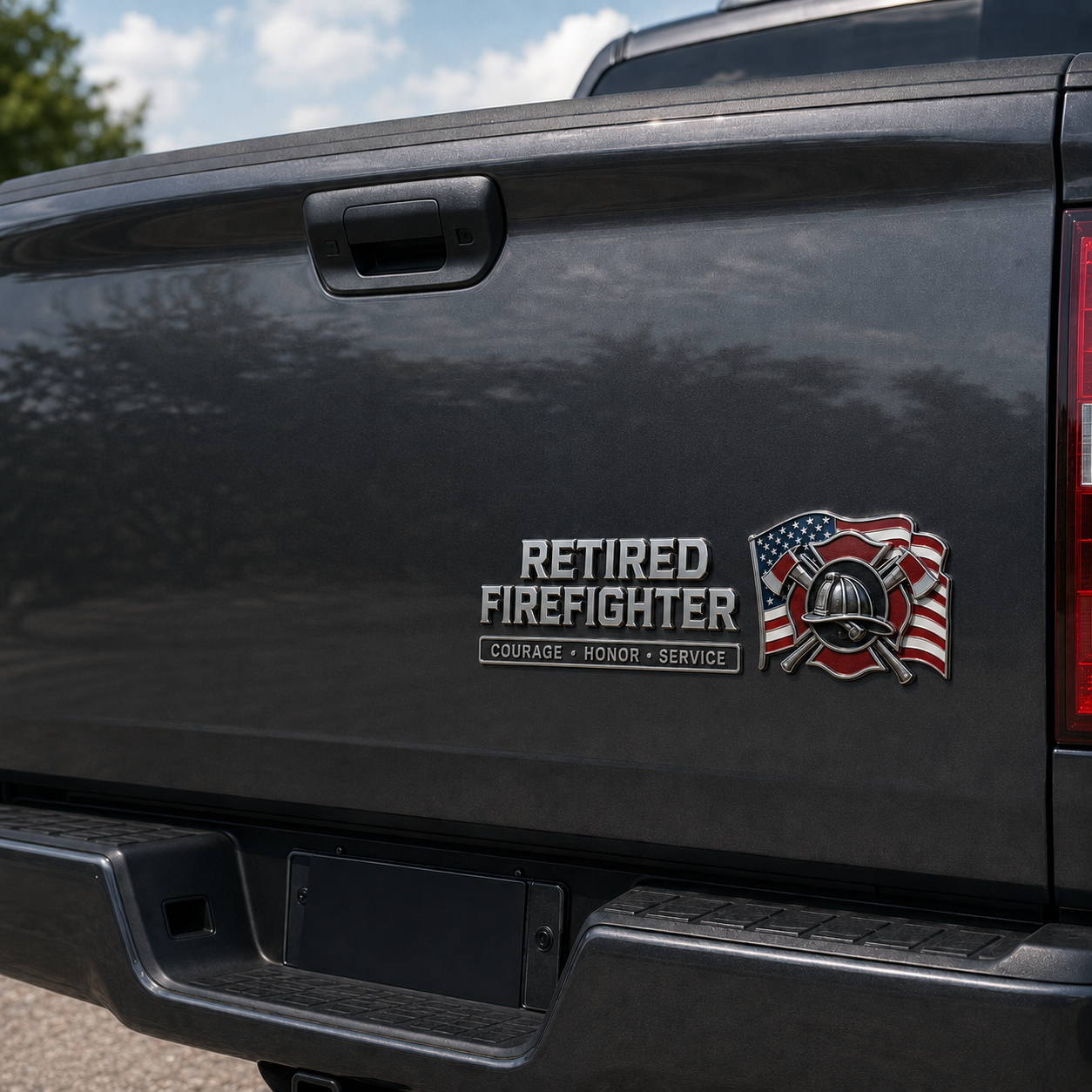 Retired Firefighter Tailgate Emblem 