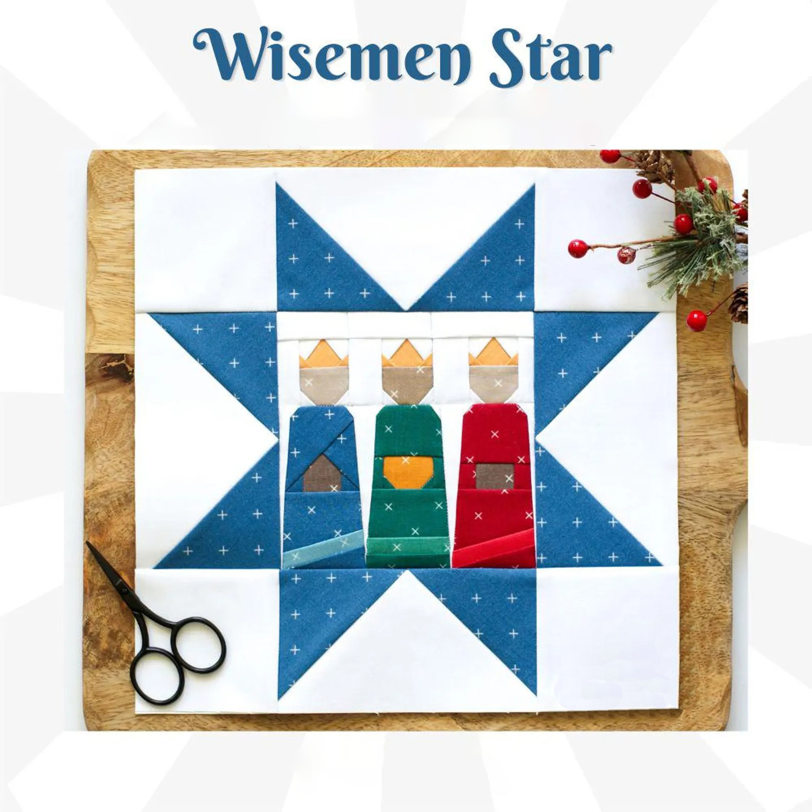 Nativity Star Quilt Block DIY Kit – 6-Block Fabric Bundle (Make Your Own)