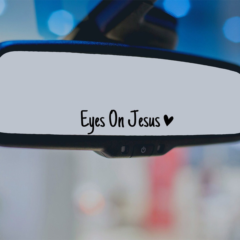 Eyes On Jesus Mirror Decal