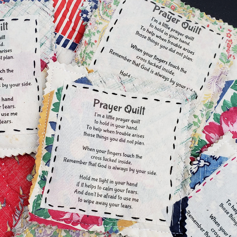 Vintage Prayer Quilt Squares