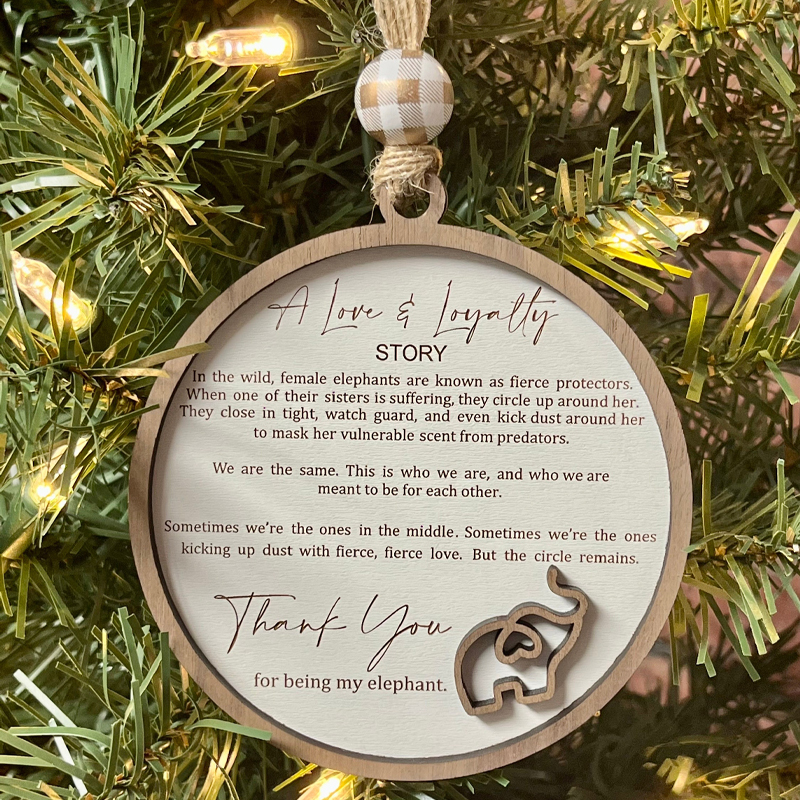 Sisterhood Elephant Ornament