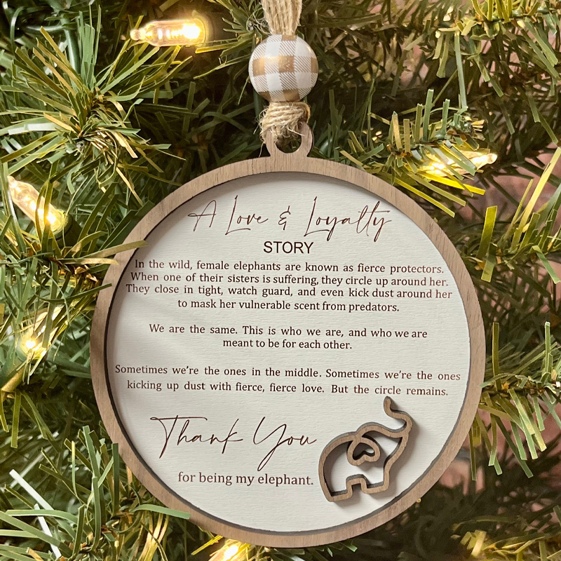 Sisterhood Elephant Ornament