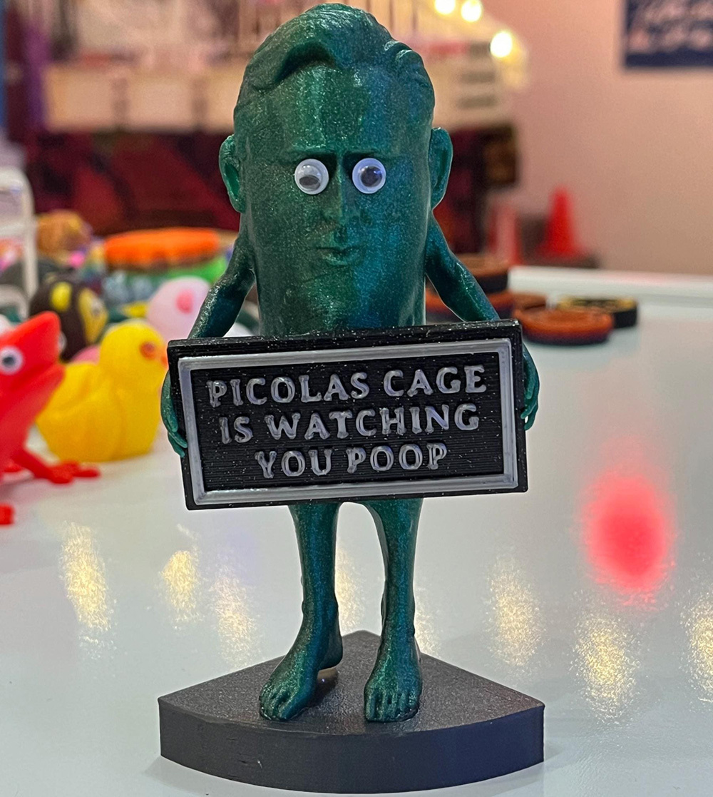 Picolas Cage Bathroom Buddy Figurine