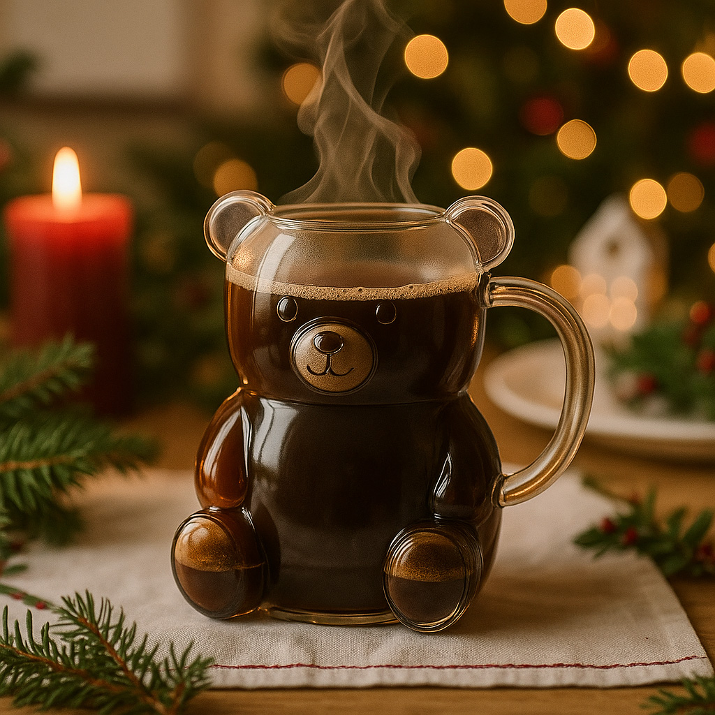 Bear Hug Glass Mug