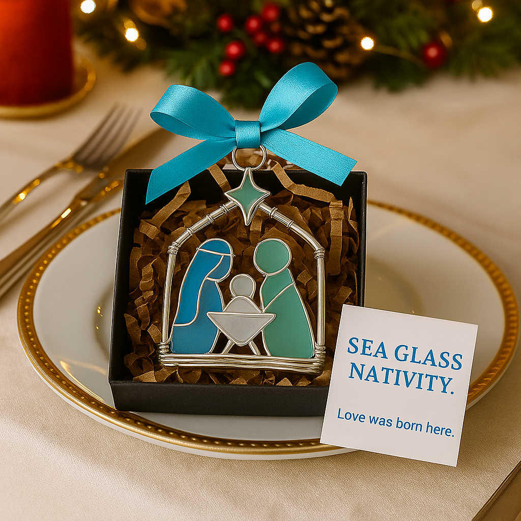 Sea Glass Nativity Ornament